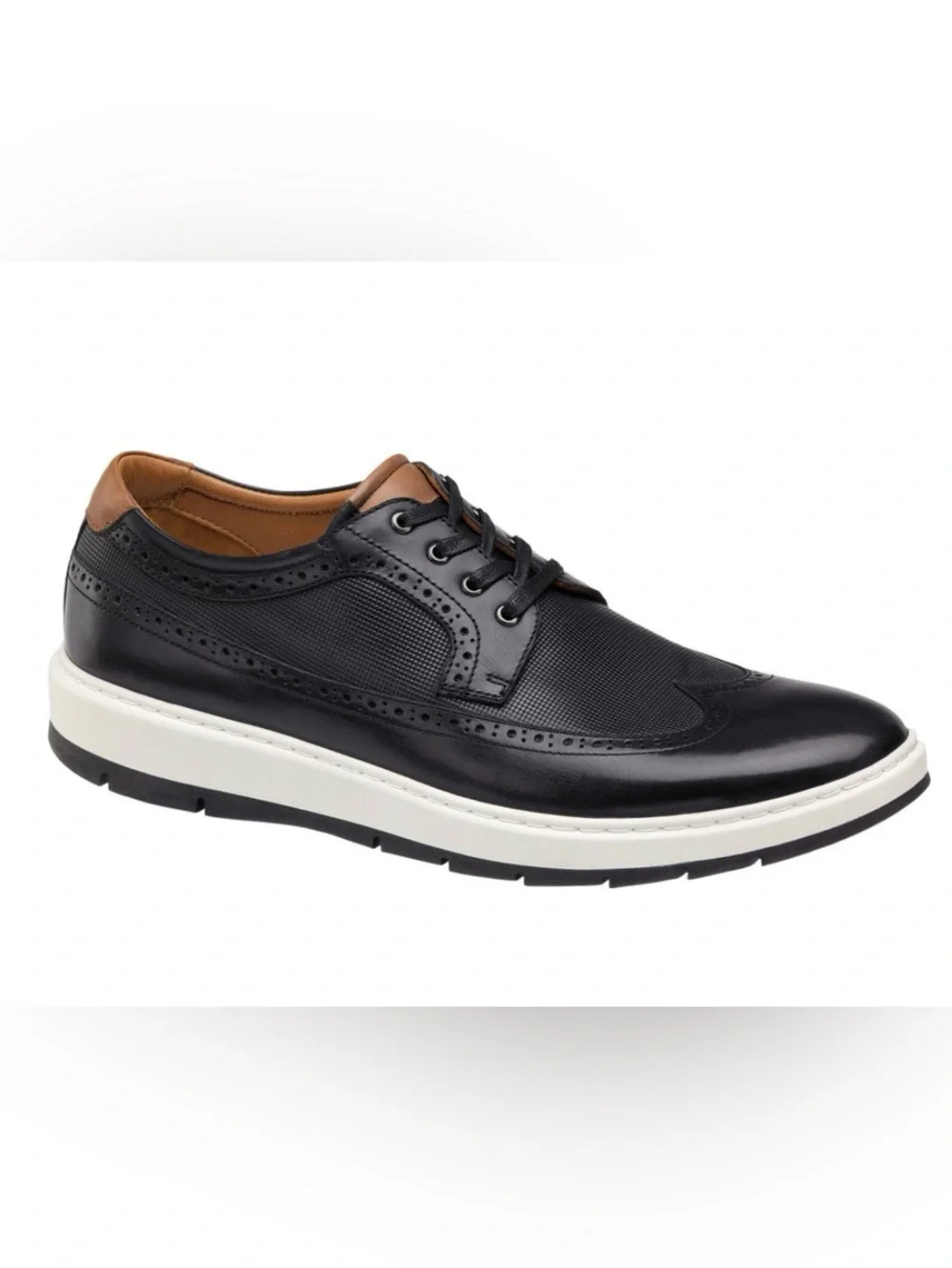 Men's Johnston & Murphy Black Elliston Wingtip Lace-Up Shoes size 10